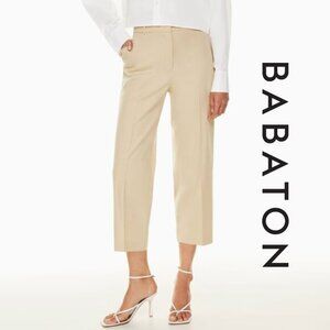 🚚 📦 Aritzia Babaton Cropped Agency Pant City Wool Light Beige Size 0